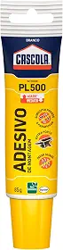 Cascola Monta & Fixa PL500 Interior Cola, Adesivo de montagem extraforte, para madeira, compensado, concreto, entre outros materiais, agarre imediato, Branco, 1x85g