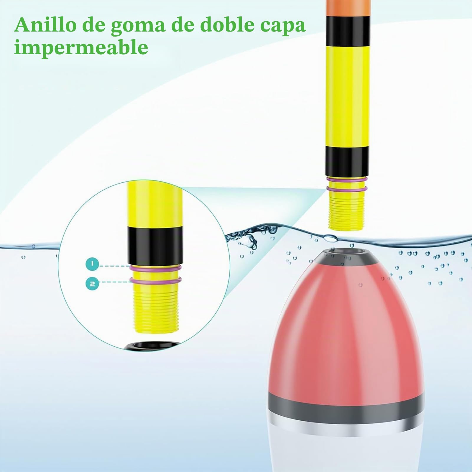 DONGZQAN 3 piezas de flotadores LED para pesca con indicador de picada, flotadores LED luminosos, set de accesorios de pesca con indicador de picada, flotadores para pesca, set de flotadores con