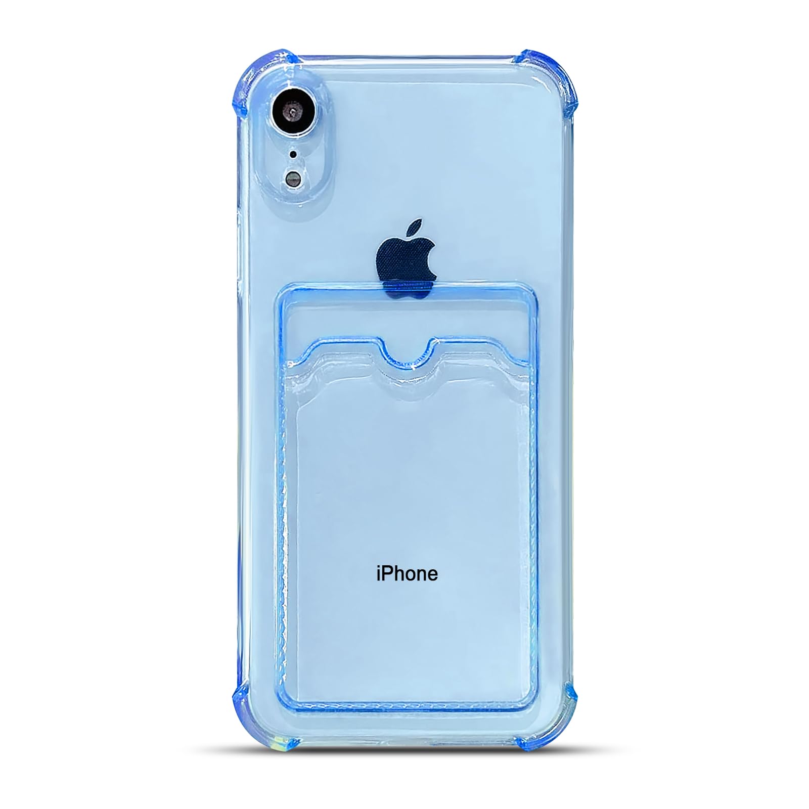 Tuokiou Clear Wallet Phone Case for iPhone XR Upgrade Clear Card Slot Case Slim Fit Protective Soft TPU Shockproof Wallet Case with Cute Card Holder