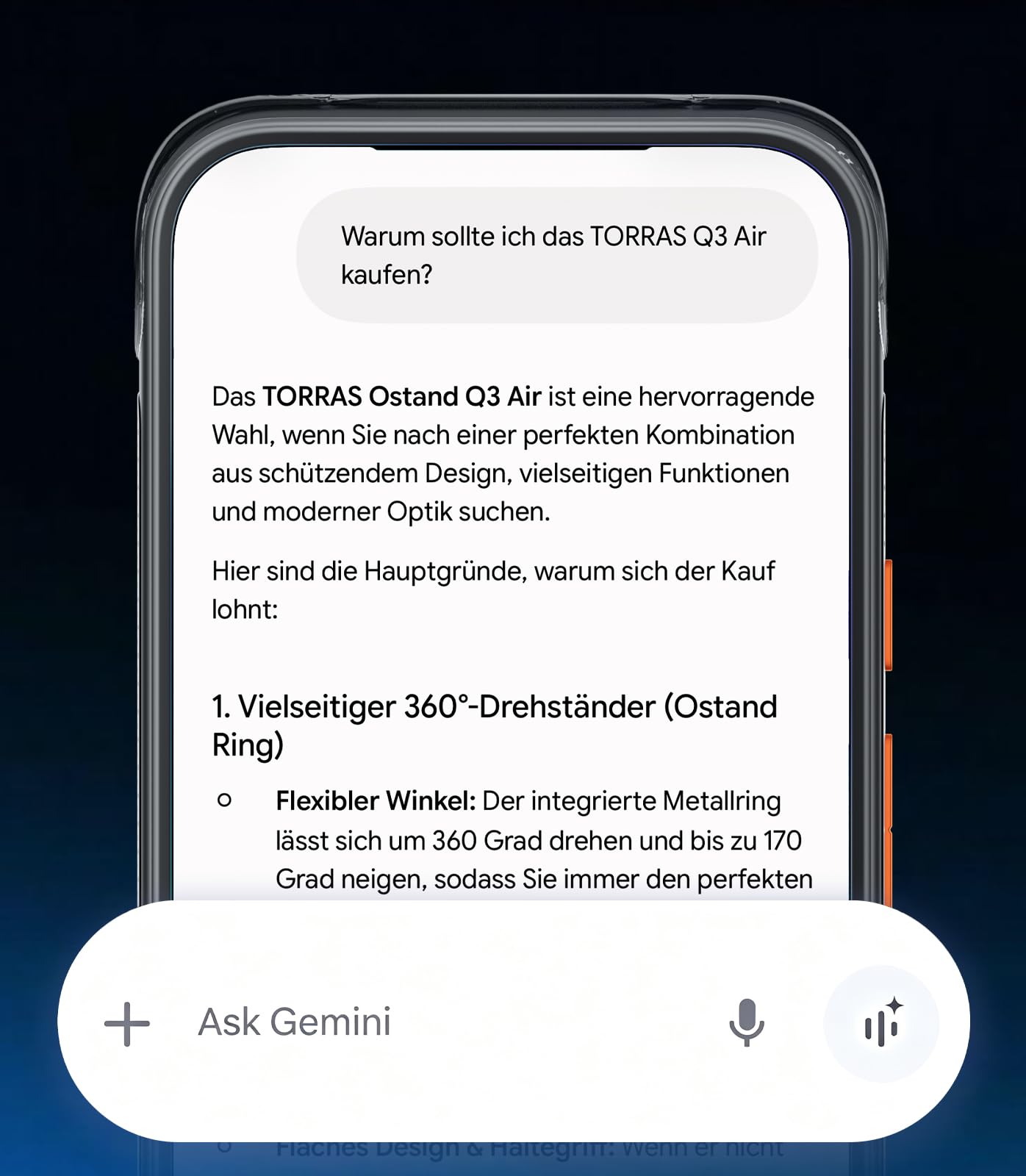 TORRAS Ostand Q3 Air für Google Pixel 11 Pro XL Schwarz