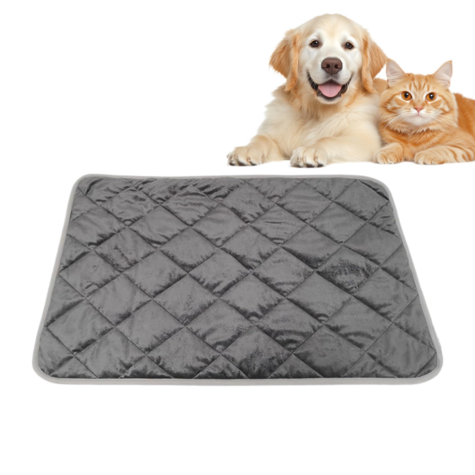 Tapis auto-chauffant pour chien et chat lavable avec matelas thermique