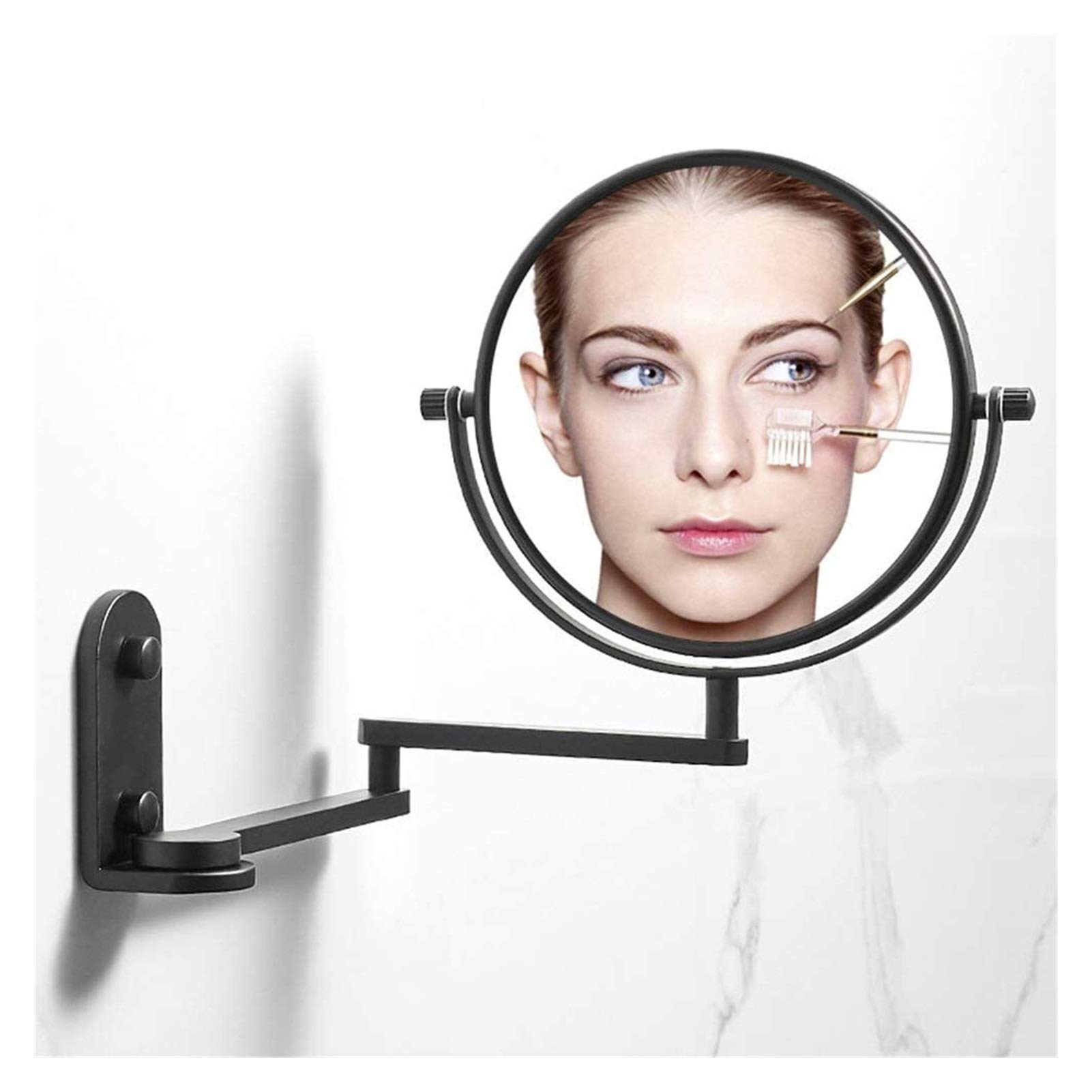 Miroir de salle de bain extensible 7X pivotant de 6 ou 8 pouces pour rasage