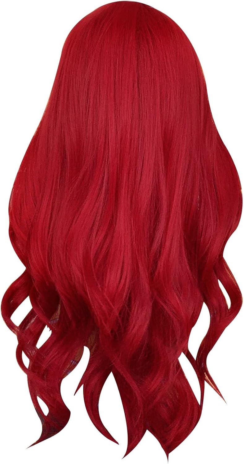 Natural Wigs for Women New Ladies Wig Sea King Red Medium