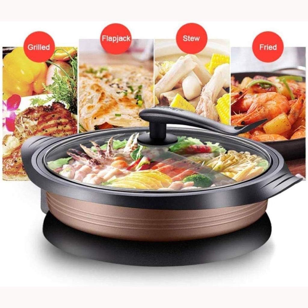Multifunction Electric Cooker Skillet Wok Hot Pot for Cook Rice Fried Noodles Stew Soup Steamed Fish Boiled Egg