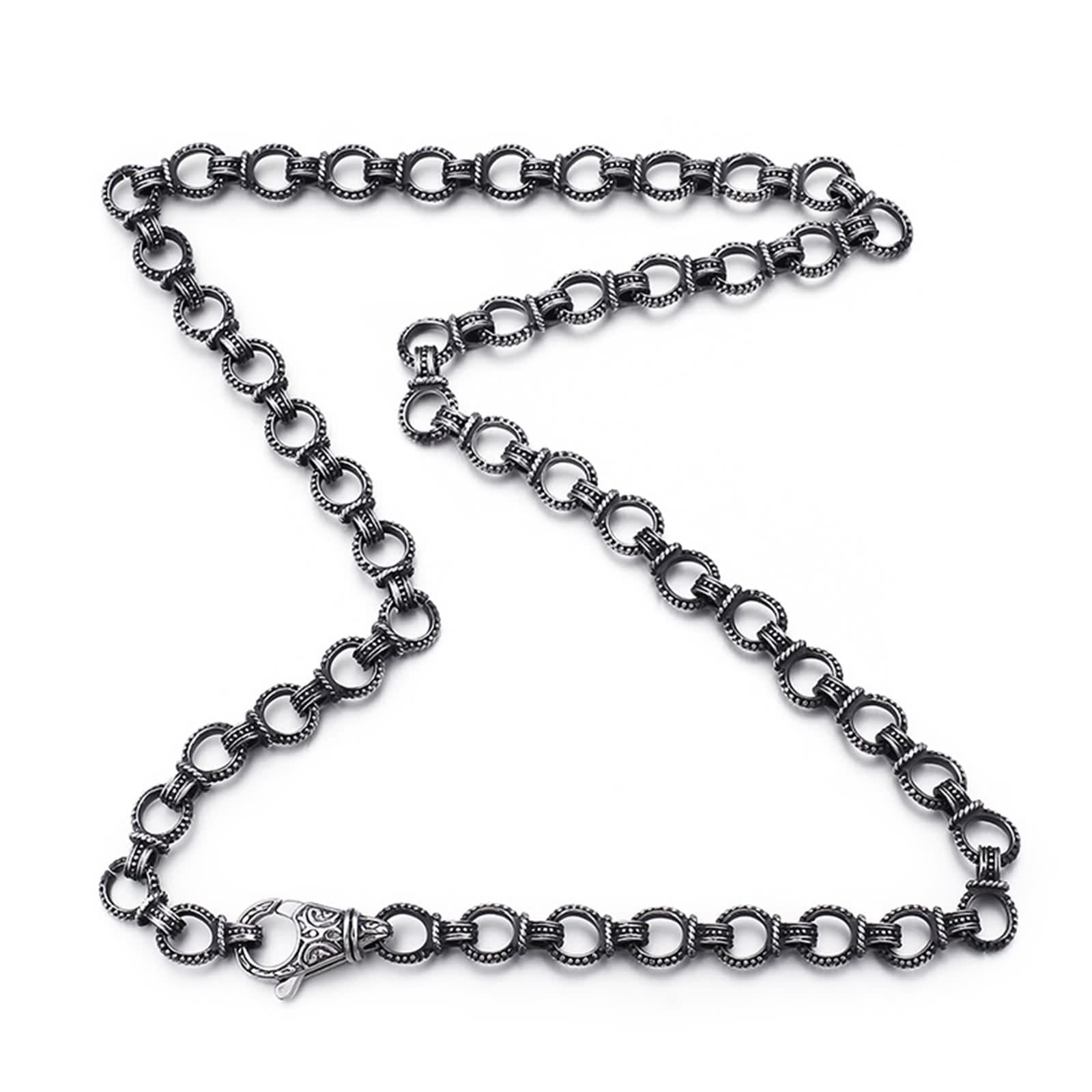 Pulsera Hombre Plata Negra, Pulseras Acero Inoxidable Hombre Patrón de Tejido 3D Hueco Pulseras para Hombres