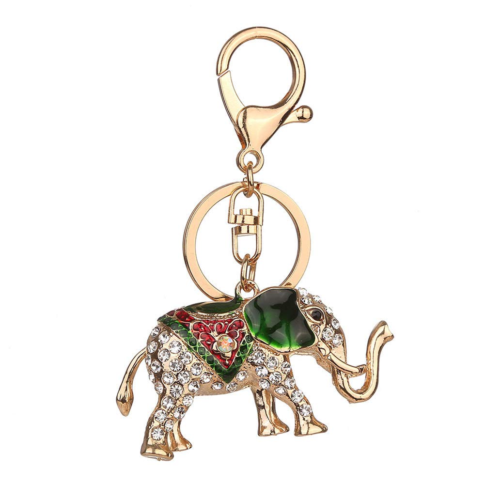 Meigold Diamond Key Chain Elephant Key Chain Bag Pendant Car Pendant Jewellery a 10 * 6.5cm