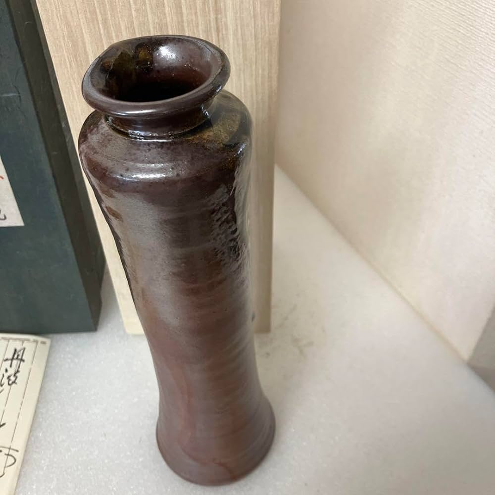 丹波焼　市野陶山 作　壺　種壺　花入れ 茶道具　茶器　花器　高さ　約20.1cm 丹波焼 市野陶山 作 壺 種壺 花入れ 茶道具 茶器 花器 高さ 約