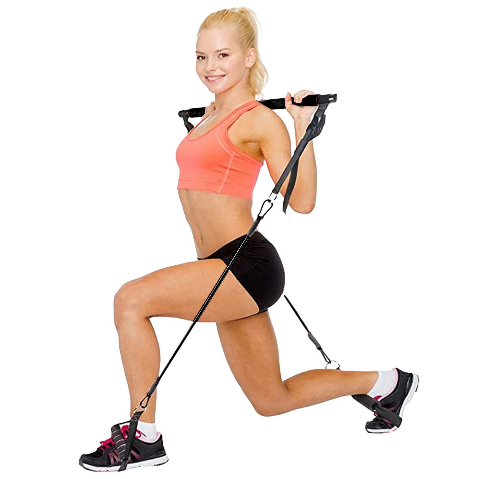 Pilates Equipment Set - Multifunktionales Pilates mit Widerstandsbändern | Home Gym Workout Gear für Frauen | Ganzkörper-Krafttraining, Yoga