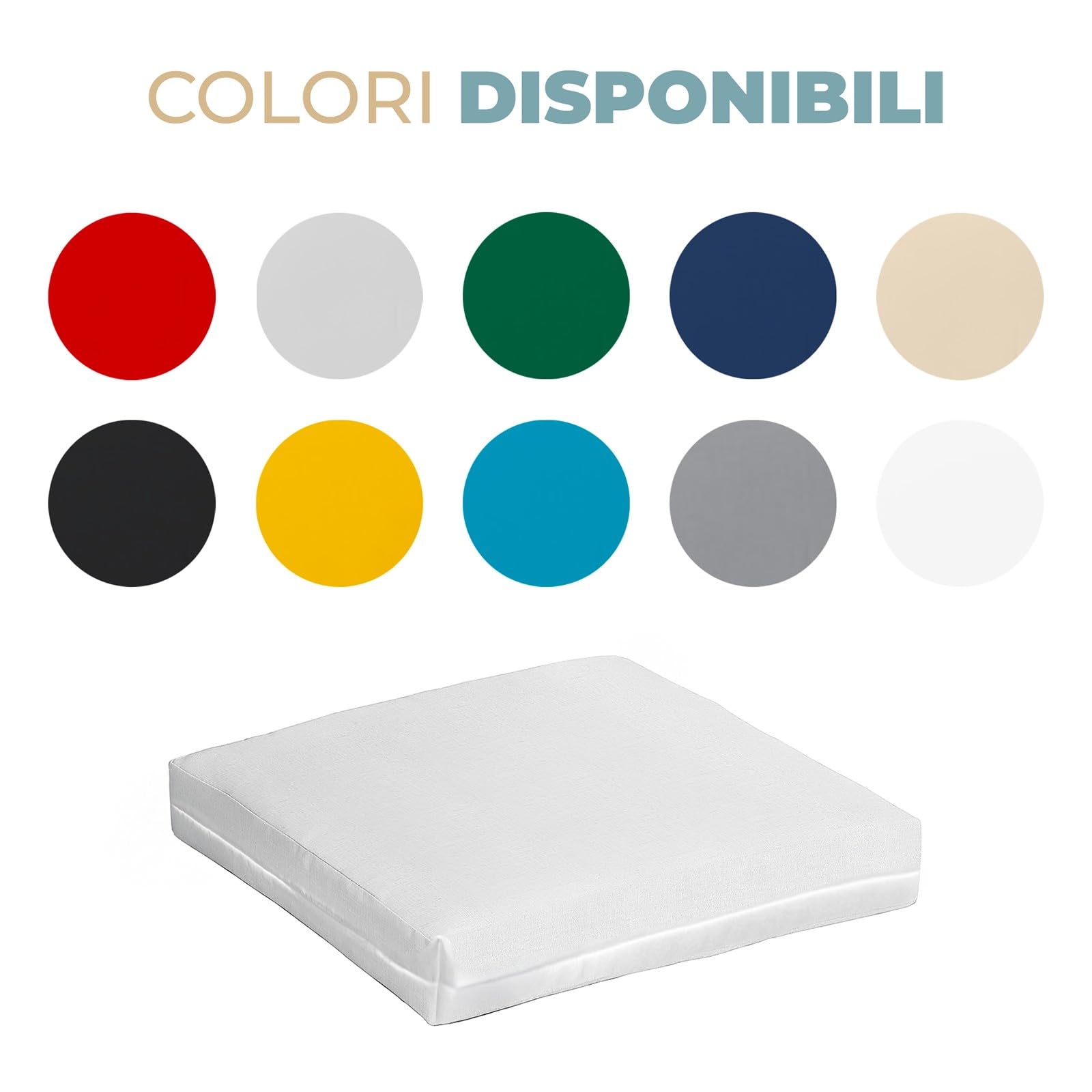 PARAMAISON Set di 4 Cuscini da Esterno per Salottino in Rattan, Sfoderabile Imbottito | 58x51x5cm Beige