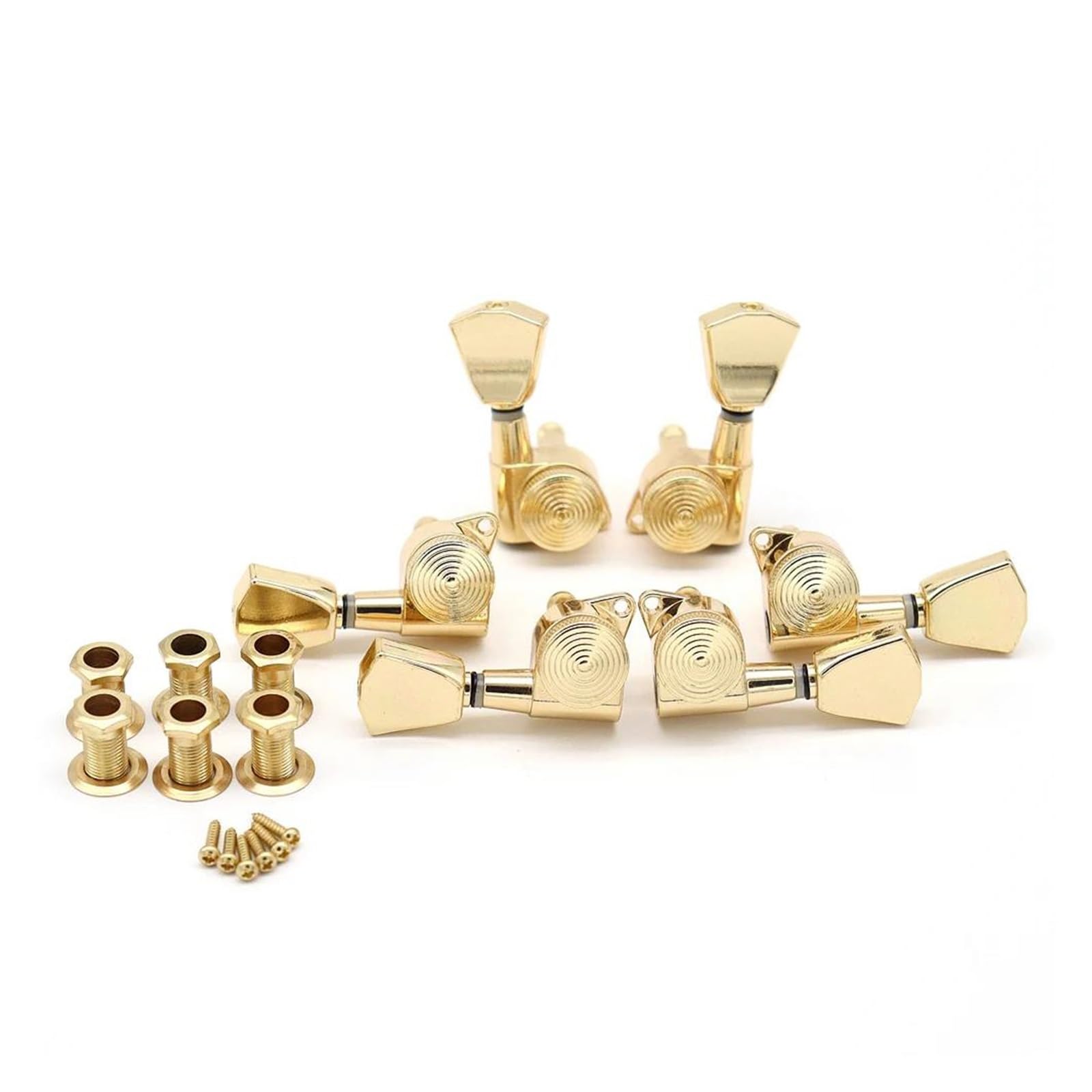 1 Set Di Piroli Per Chitarra Con Corde Di Bloccaggio Placcate Oro 3R3L Adatte A Chitarristi Principianti Piroli Per Accordatura Della Chitarra