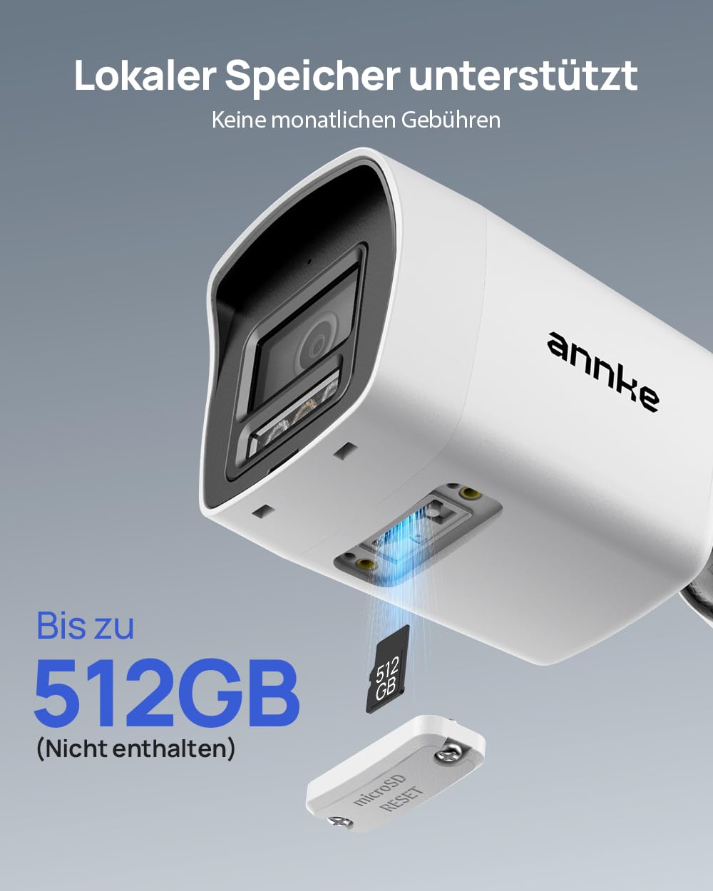 ANNKE 4K PoE Überwachungskamera Aussen mit Personen-/Fahrzeugerkennung | 8MP IP Kamera mit Audio und microSD Kartensteckplatz, EXIR 2.0 Farbnachtsicht, IP67 Wasserfest