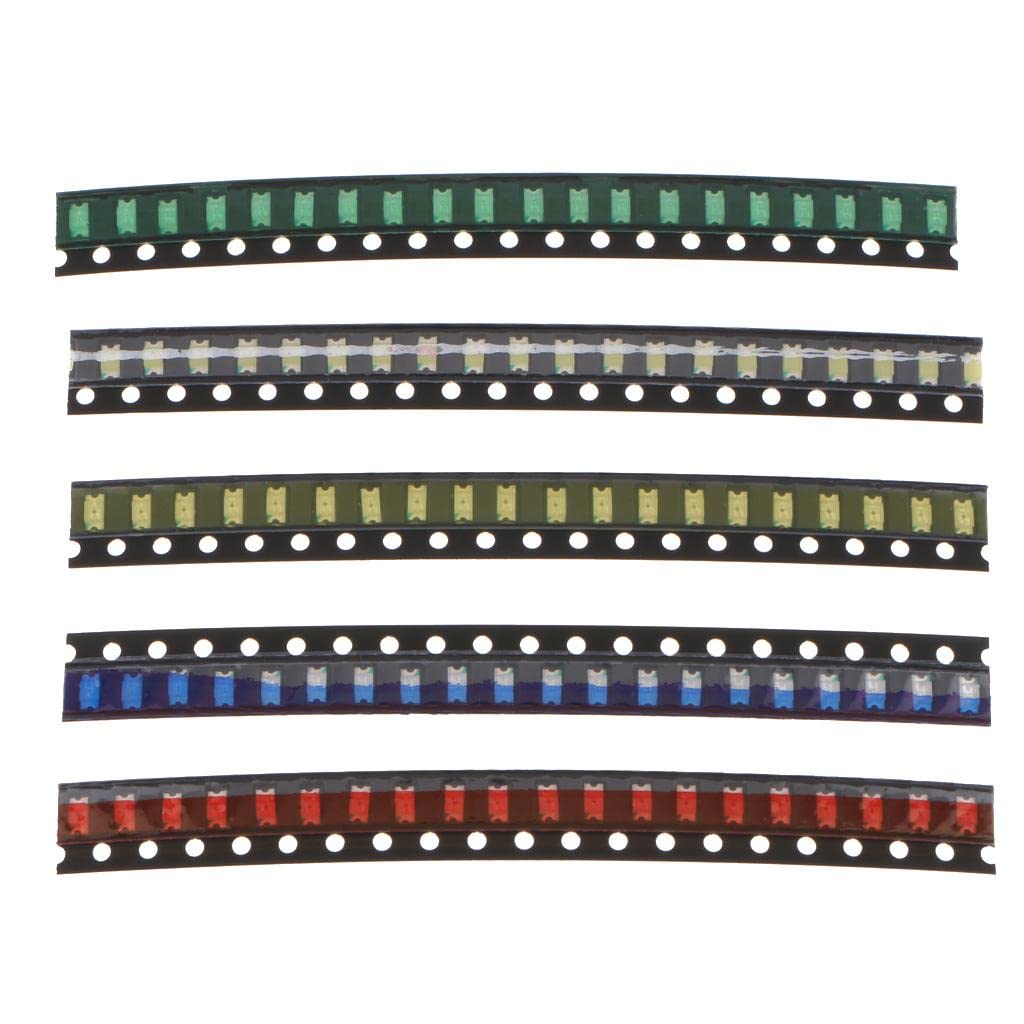 SAZ DEKOR 100pcs SMD LED Diode Lights Assorted Kit Super Bright SMD LED Kit 1206