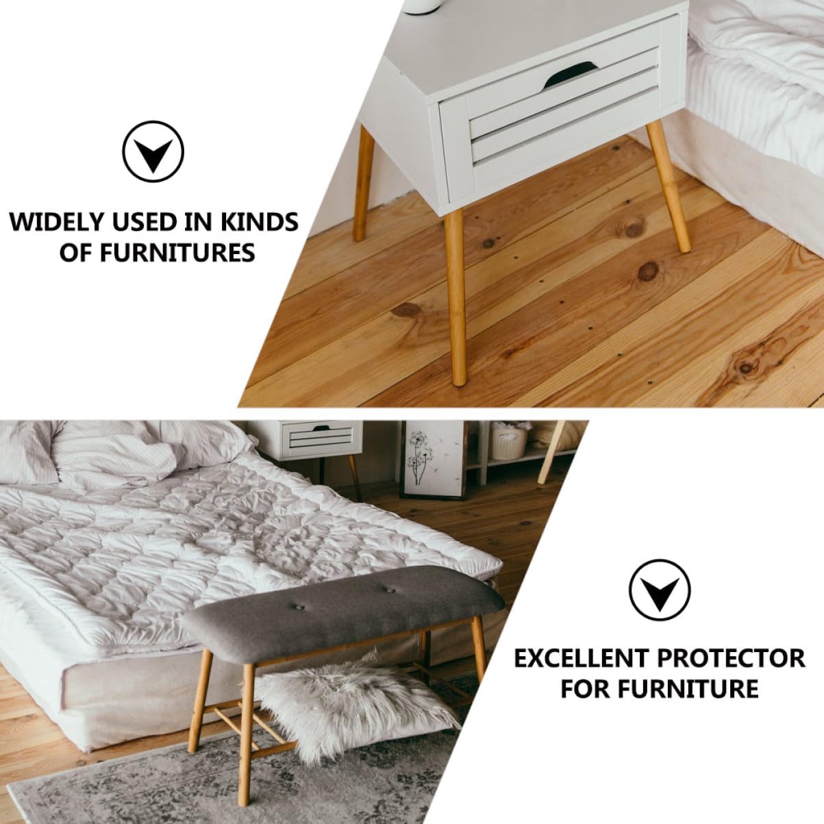 8pcs Sofa Foot Pads Furniture Riser Under Couch Pads Non-Slip Risers for Bed Couch Table Dresser Bench