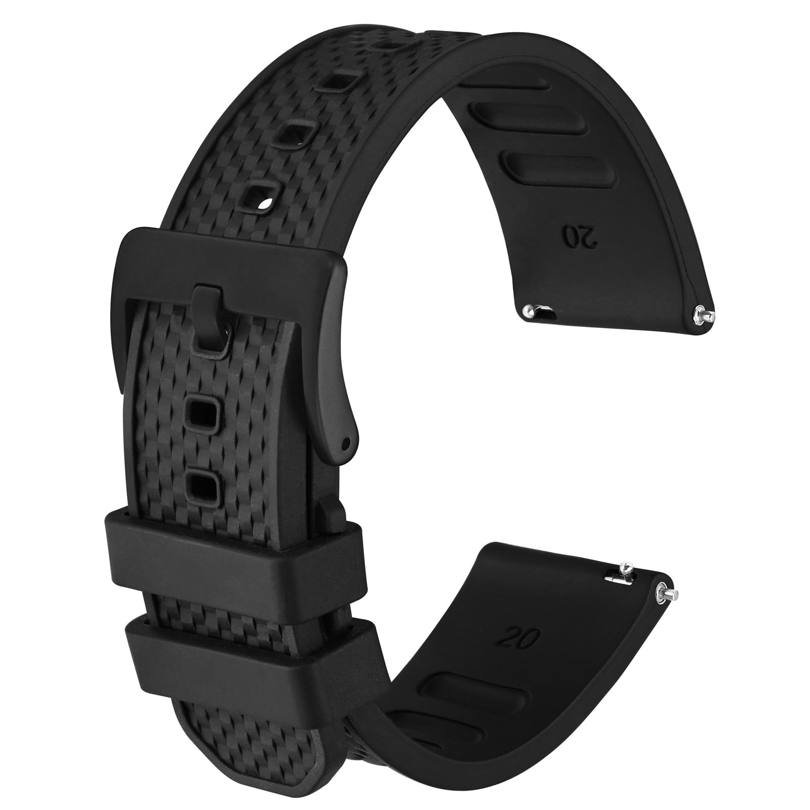 Anbeer Uhrenarmband aus Leder mit Schnellverschluss, echtes