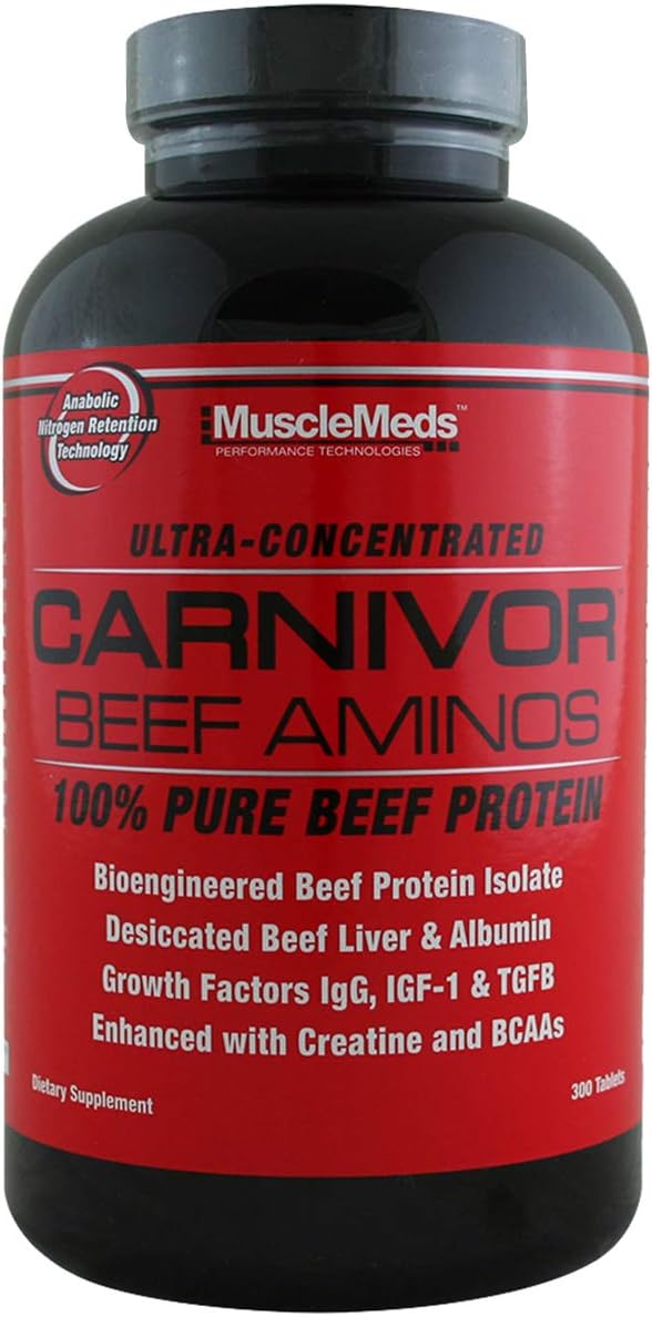 Musclemeds Carnivor Beef Amino, 300 Tablets - HALAL