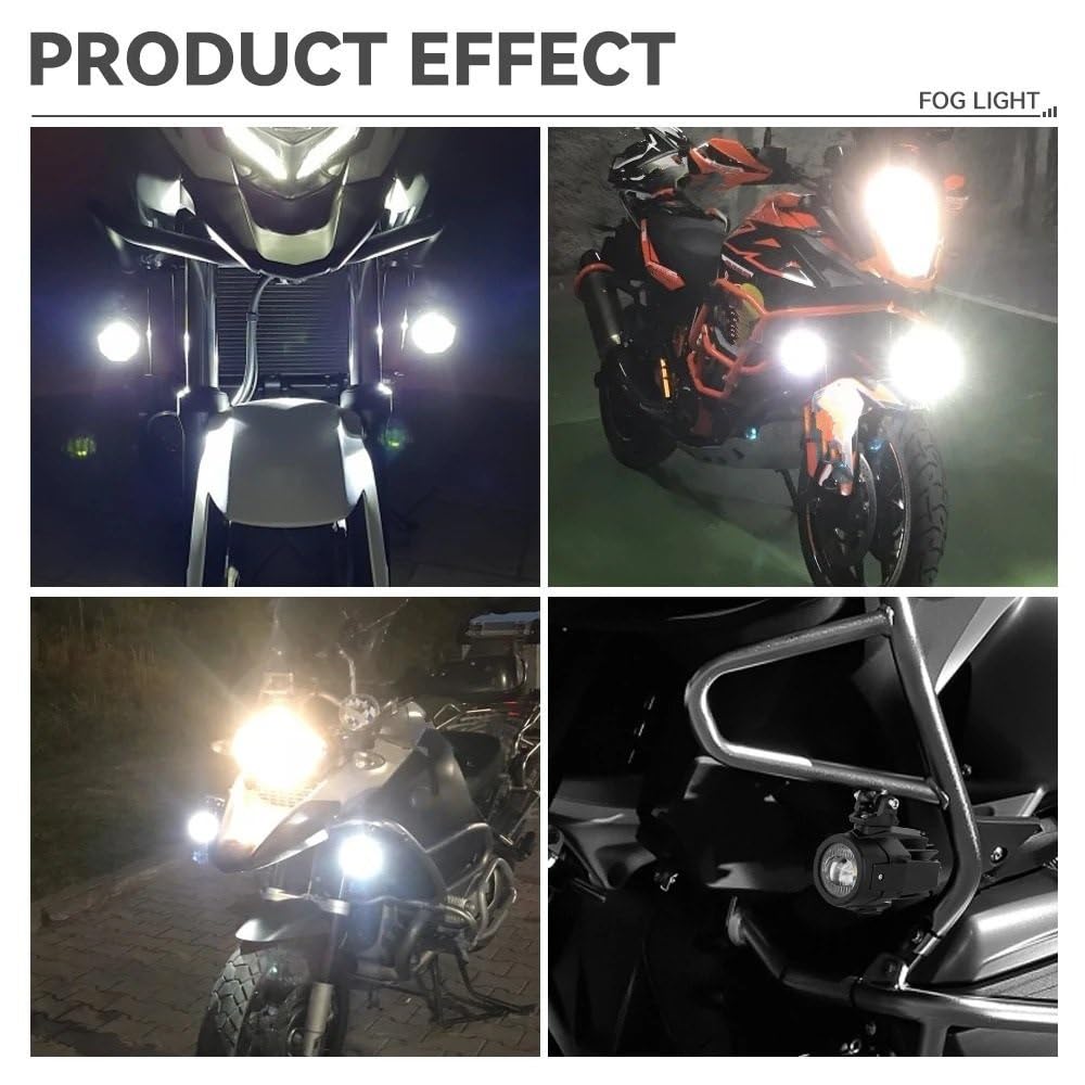 Dirt Bike Reflektor Pasuje do GS 1200 motocyklowe światła przeciwmgielne pomocnicze reflektory LED światło przeciwmgielne dodatkowe reflektory światła do jazdy(Cover and light)