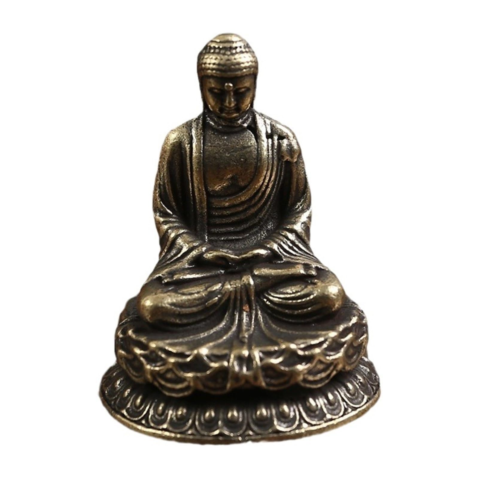 Huolimxun Brass Buddha Statue Pure Copper Great Sun Tathagata Buddha Statue Ornaments For Blessings Home Buddhist Hall Car Worship Ornaments