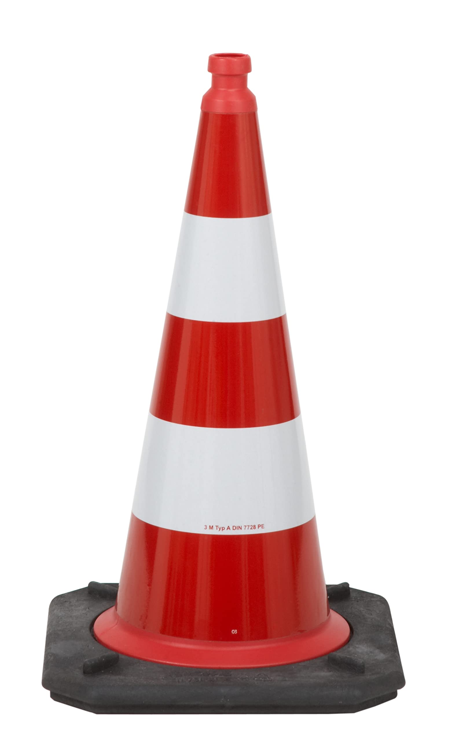 UvV TL Leitkegel, Reflexkegel StVo §43, Folie A schwere Ausführung 750 mm 5,2-5,8 kg, Kegel Gewichtsklasse III. Bast geprüft (Folie RA1)