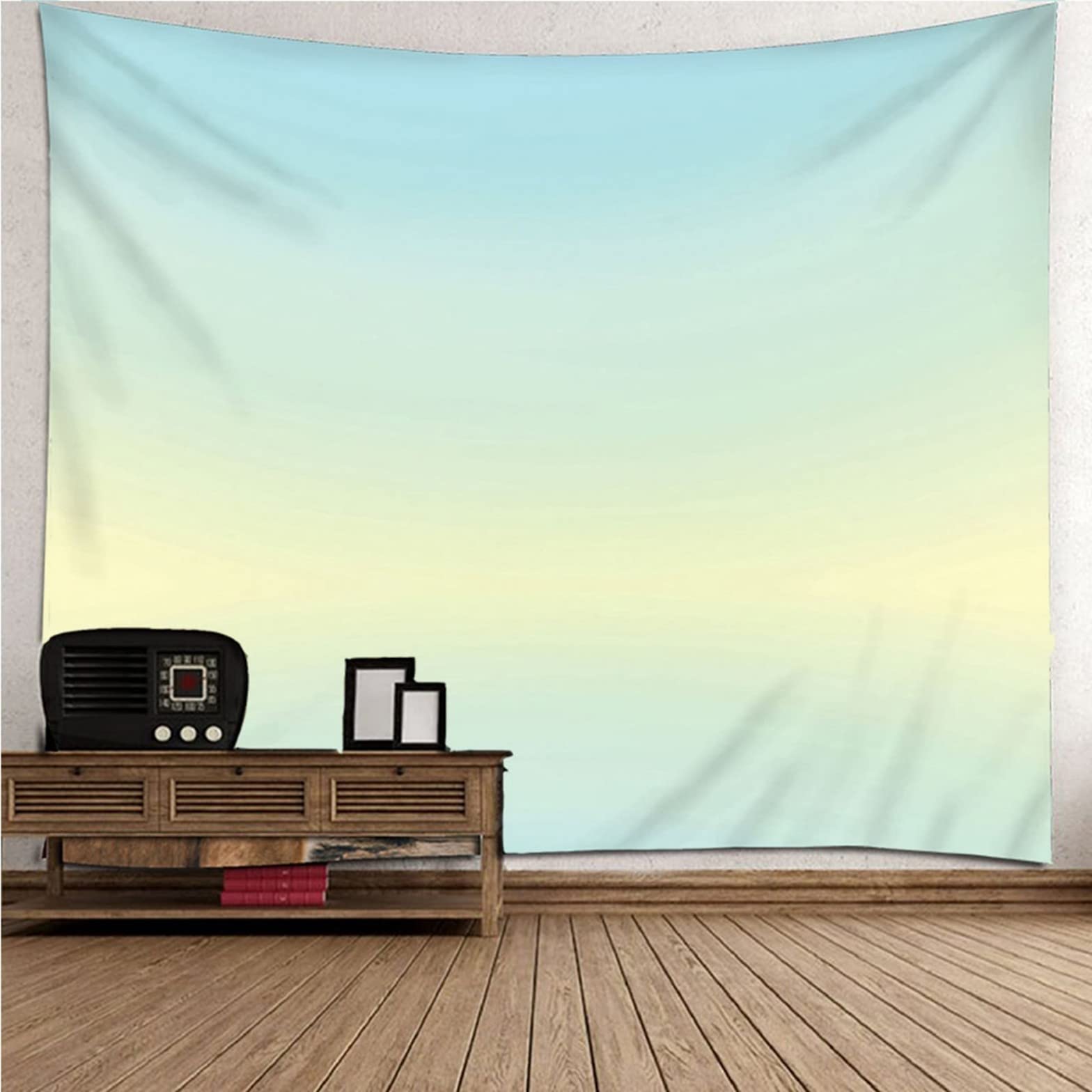 Ethereval Mini Tapestry Black Large Wall Extra Minimalist Theme Yellow Blue Color Tapestries Teen Girls Trippy For Stoners Cheap Wall Hangings Fabric Decorations 100x70cm