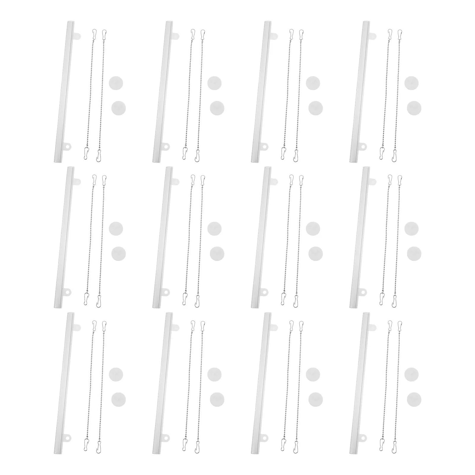 Dhyuacn One Color Pvc Poster Hanger Rails 12 Set Poster Hanger Bar Chain Design Banner Holder For Supermarkets Malls Iron Pvc Strip Rail - Canvas Painting