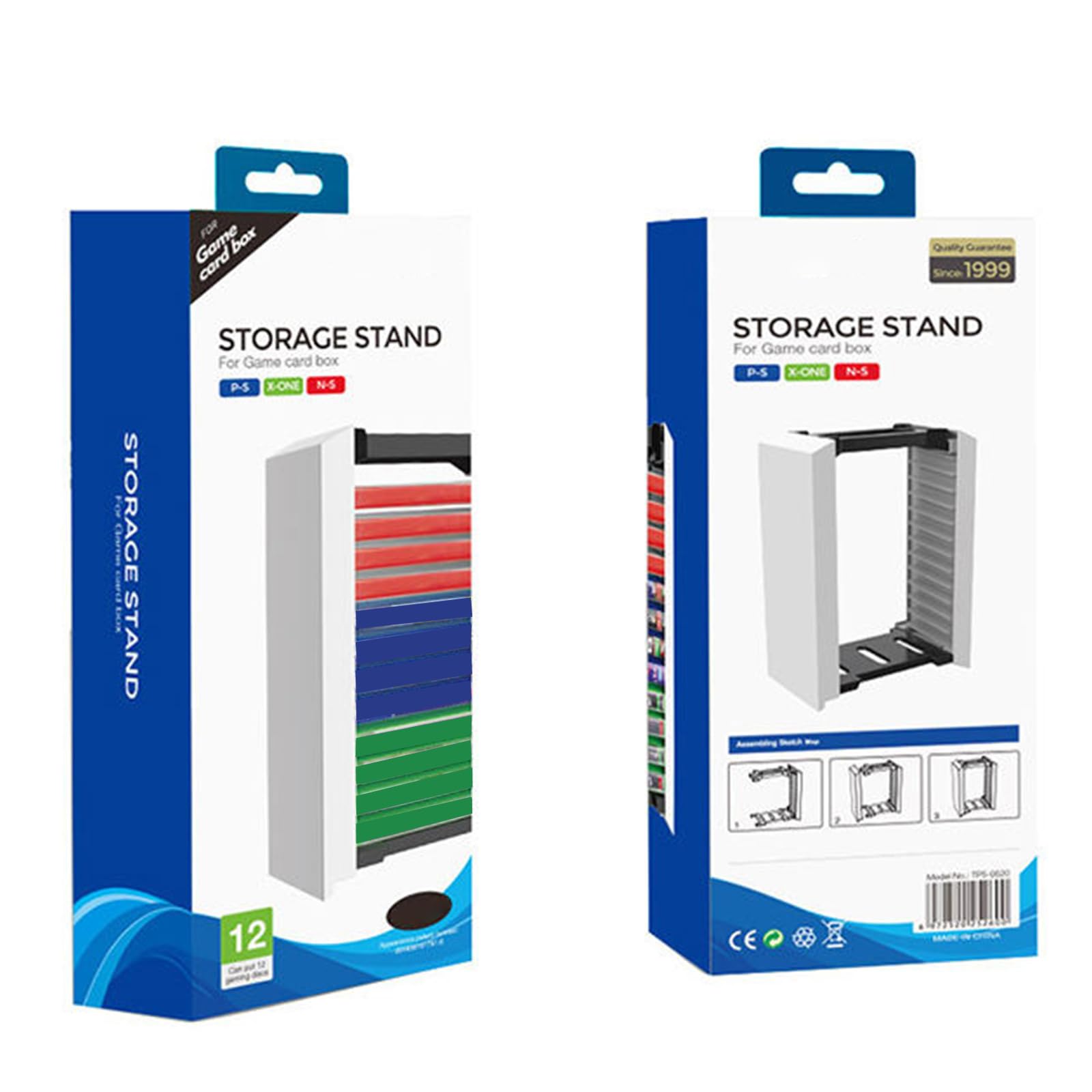 Wallfire Tour de Stockage de Jeu pour PS3, PS4, PS5, Xbox, Switch Games, Universal Game Card Box Storage Rack Tour de Stockage de Jeu vidéo Peut contenir 12 disques de Jeu