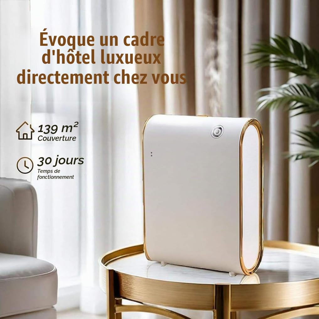 Machine De Diffuseur De Parfum Intelligent De 350 ML, Diffuseur Arôme Mural Commercial avec Télécommande, Diffuseur D'arôme sans Eau, pour Hôtelier Hotel Office Business Spa White