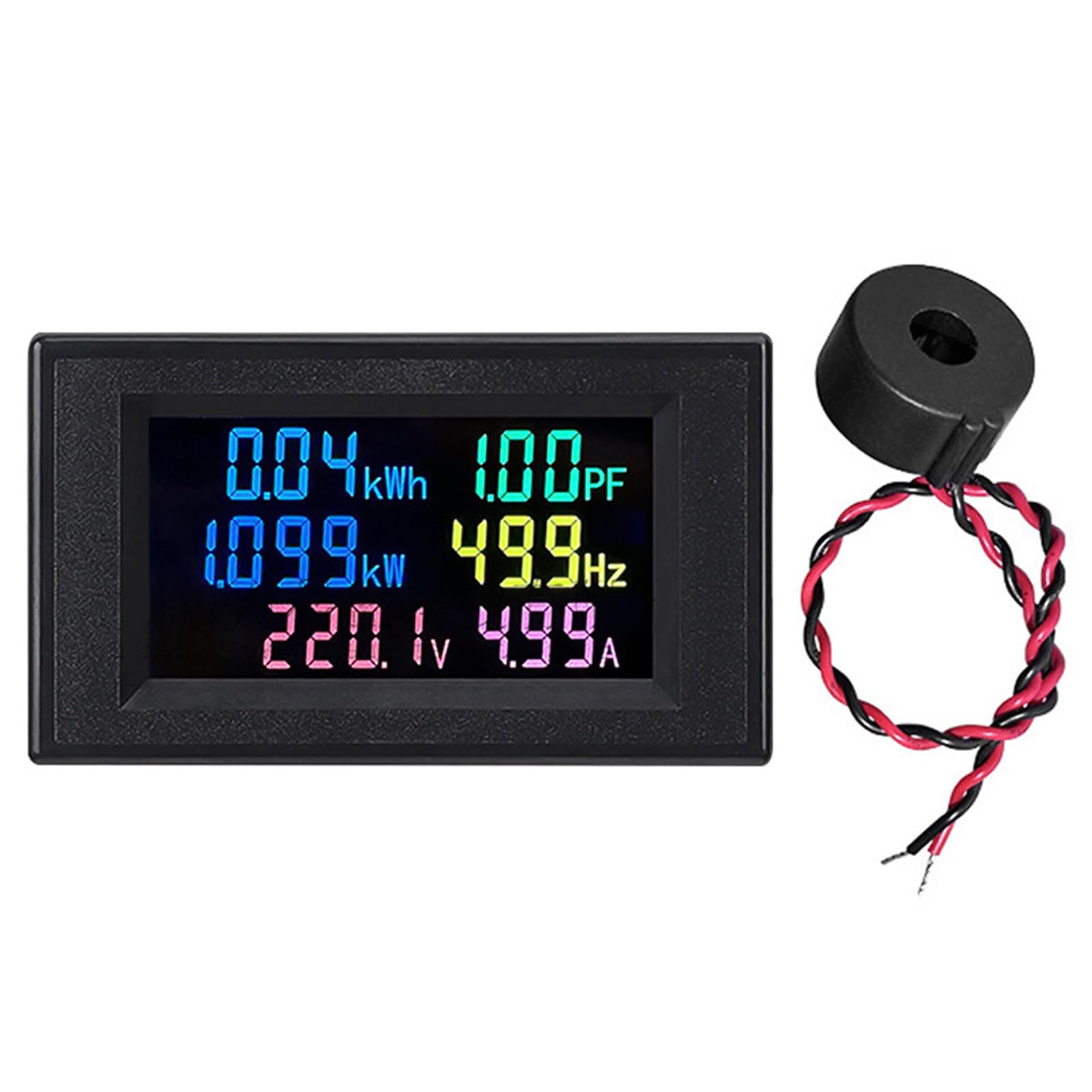 Hsioluted 199.9A Power Consumption Meter Measurement Device With 3Hz Refreshing Rate Abs Housing For Energy Efficiency Analysis Digital Display Energy Meter
