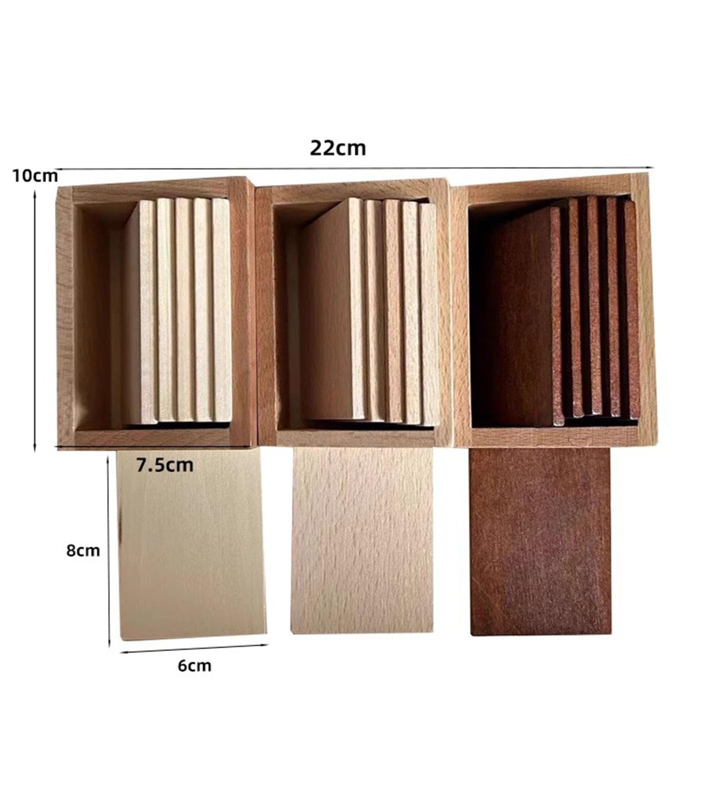 Montessori Early Childhood Sensorisches Gewicht Board Material, Baric Tabletten mit Box
