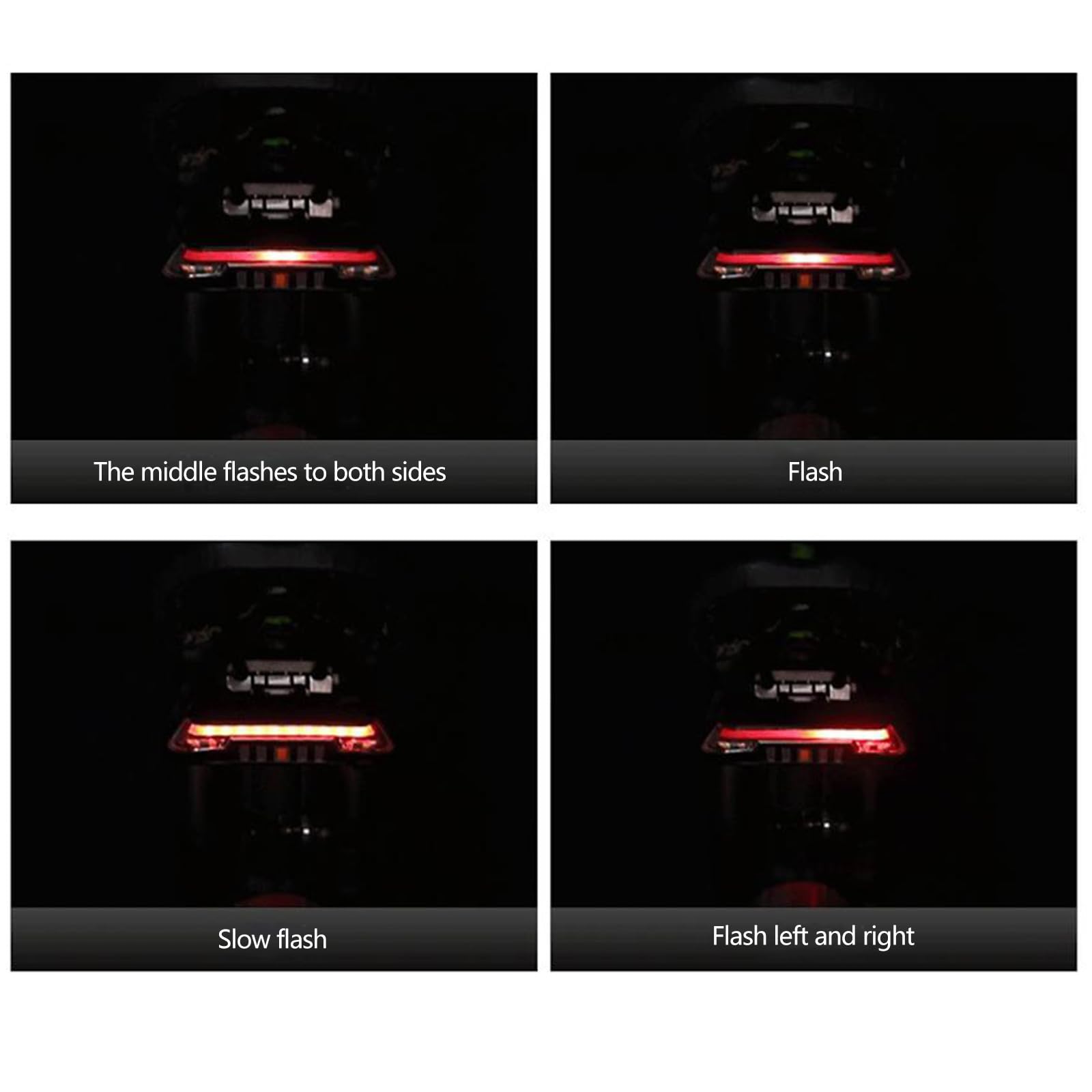 Luce posteriore per bici a rilascio rapido con telecomandi, indicatori di direzione, avvisi di frenata intelligenti e luce posteriore a LED per bicicletta