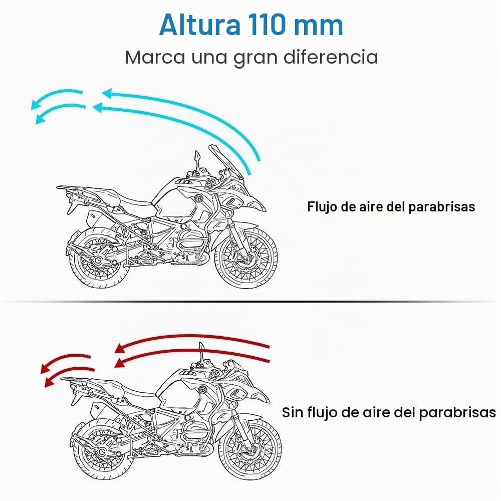 Parabrisas Universal para Suzuki GSR 600 2006-2010 - Deflector de Viento Moto con Carenado, B