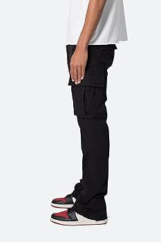 mnml Men's Bootcut Cargo Pants, Black at Amazon Men's