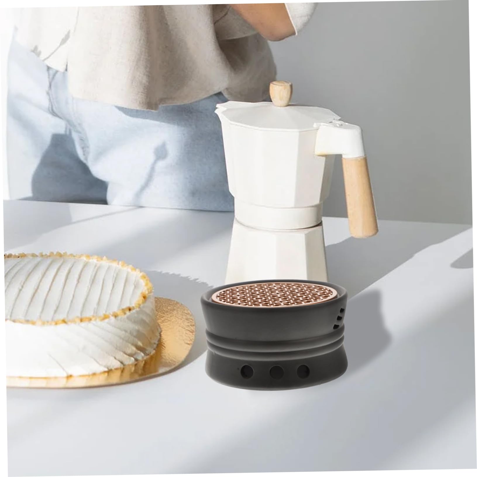 IMIKEYA Practical Japanese Tea Kettle Warmer Ceramic Teapot Heater Decorative Functional Random