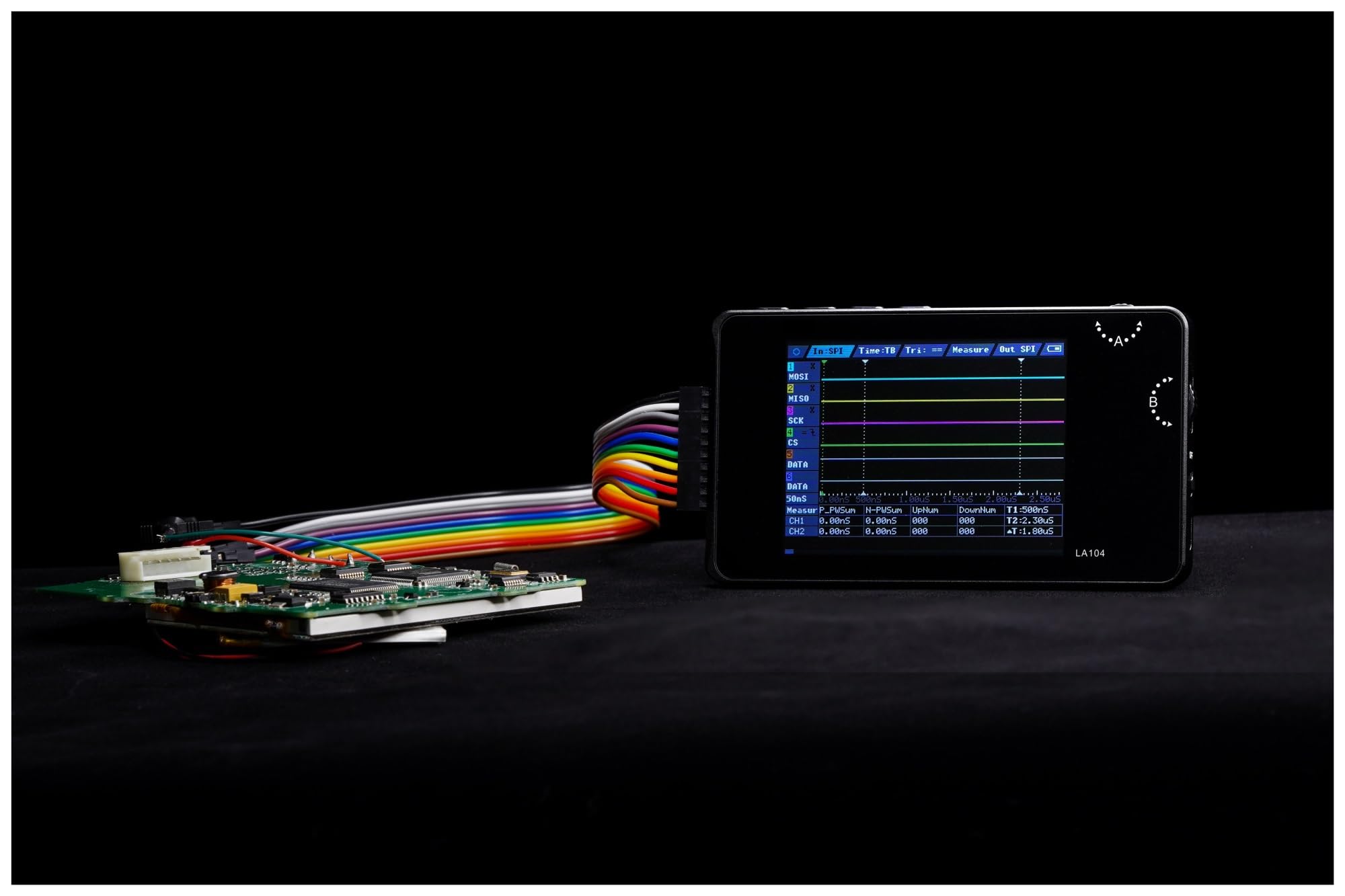 Osciloscopio Digital Analizador lógico Digital LA104, muestreo de 4 Canales 100 MHz con decodificación SPI IIC UART