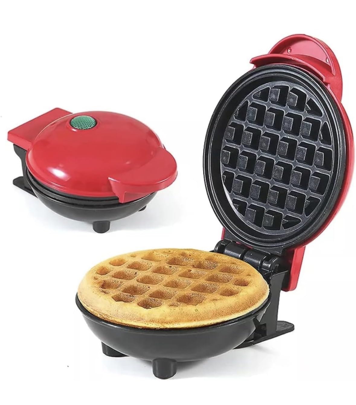 Toyoworld mini Waffle Maker, Non-Stick Electric Waffle Iron, Red | Compact & Portable, Non-Stick Plates, Makes Waffles & Paninis, Easy to Clean, Electric Powered-image-16