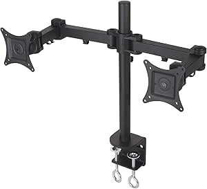 Tyke Supply Dual LCD Monitor Stand Desk clamp Holds up to 24" LCD Monitors