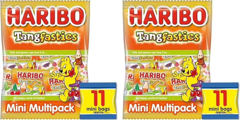 Haribo Tangfastics Sweets, 176g (Pack of 2)