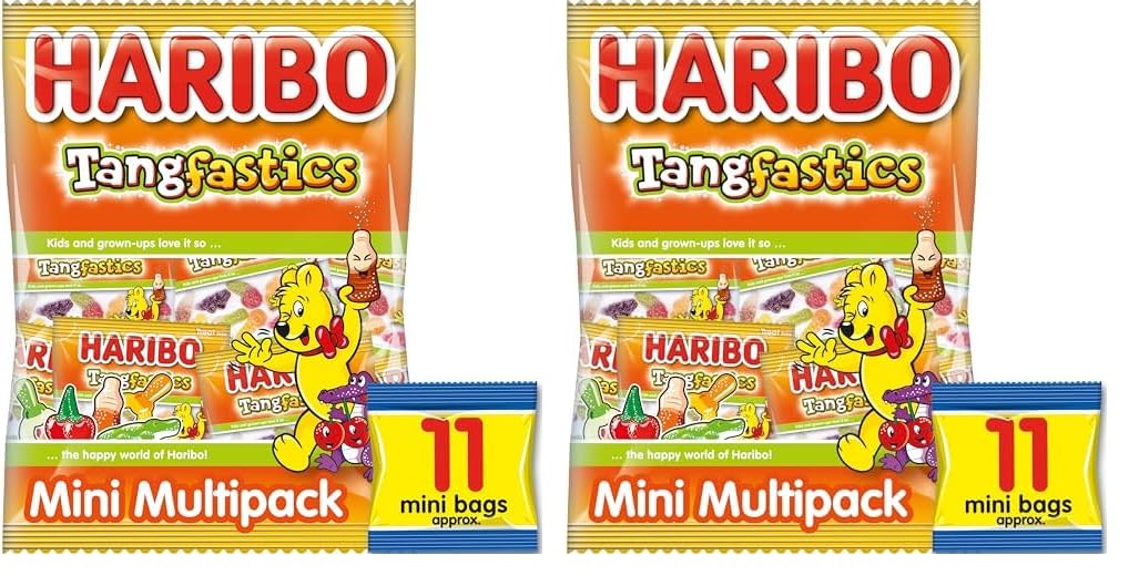 Haribo Tangfastics Sweets, 176g (Pack of 2)