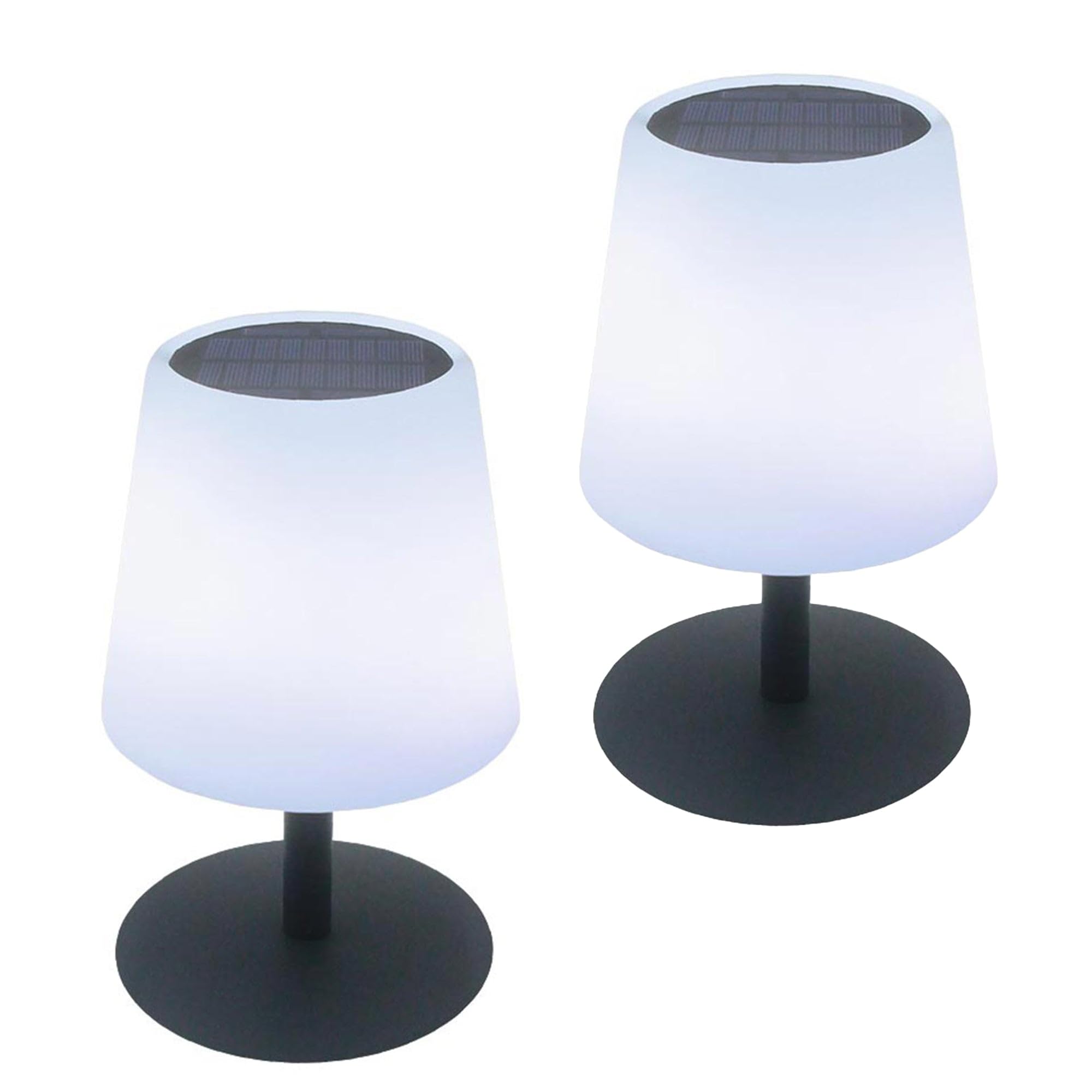 Lumisky Set di 2 lampade da tavolo solari e ricaricabili a LED bianco caldo/bianco dimmerabili STANDY TINY SOLAR H25cm