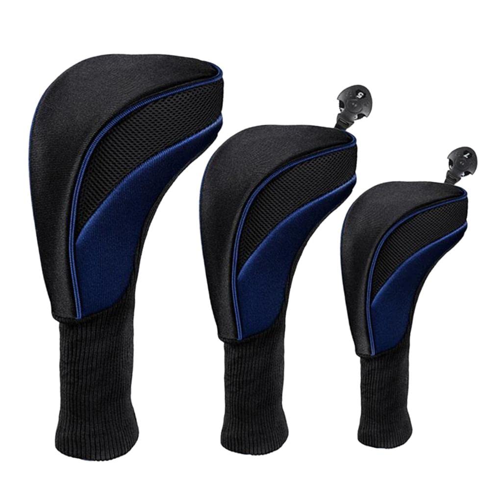3pcs Golf Club Headcover 460cc Hybrid Driver Wood Head Cover No. 1 3 5 Blue-Sporting Goods - Golf - Golf Accessories - Club Head Covers-image-23