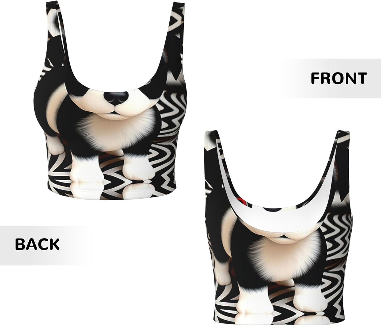 A Cute Dog Painting Women's Sports Bras - High Support Workout Tops for Women, Yoga Sports Bra, Bralettes with Support