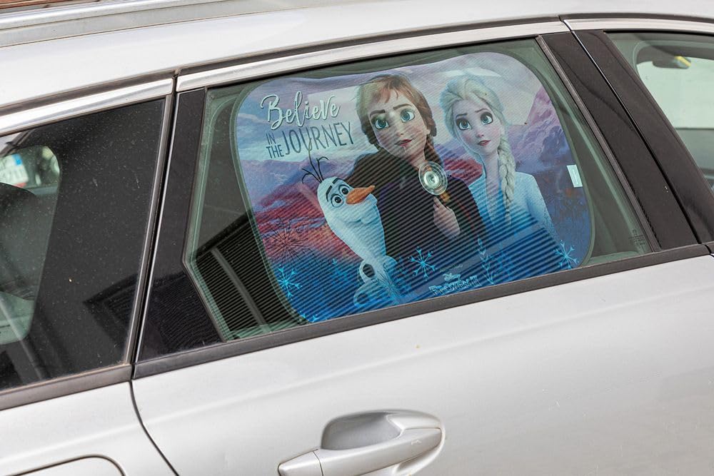 Tendina parasole auto Frozen Disney Anna Elsa 60x40 cm pieghevole protezione solare bambine