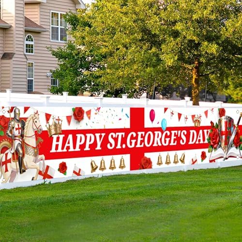 Flankor St Georges Day Decorations Banner - Happy St. George's Day ...