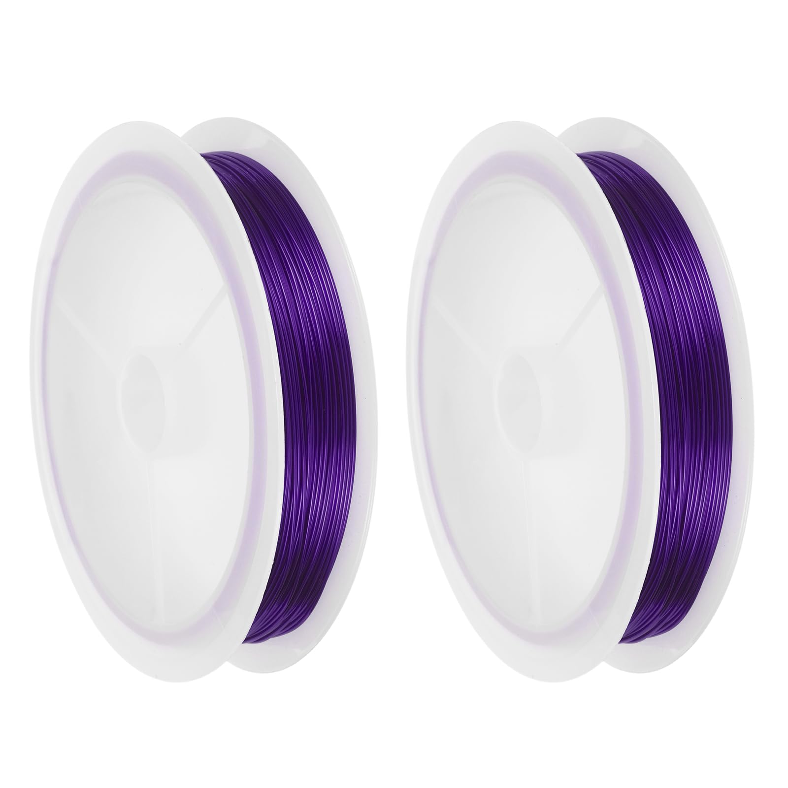 sourcing map 23 Gauge(0.6MM) Copper Wire for Jewelry Making Purple 4.5M
