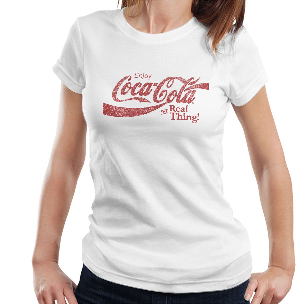 Coca Cola Women's The Real Thing T-Shirt, White, L