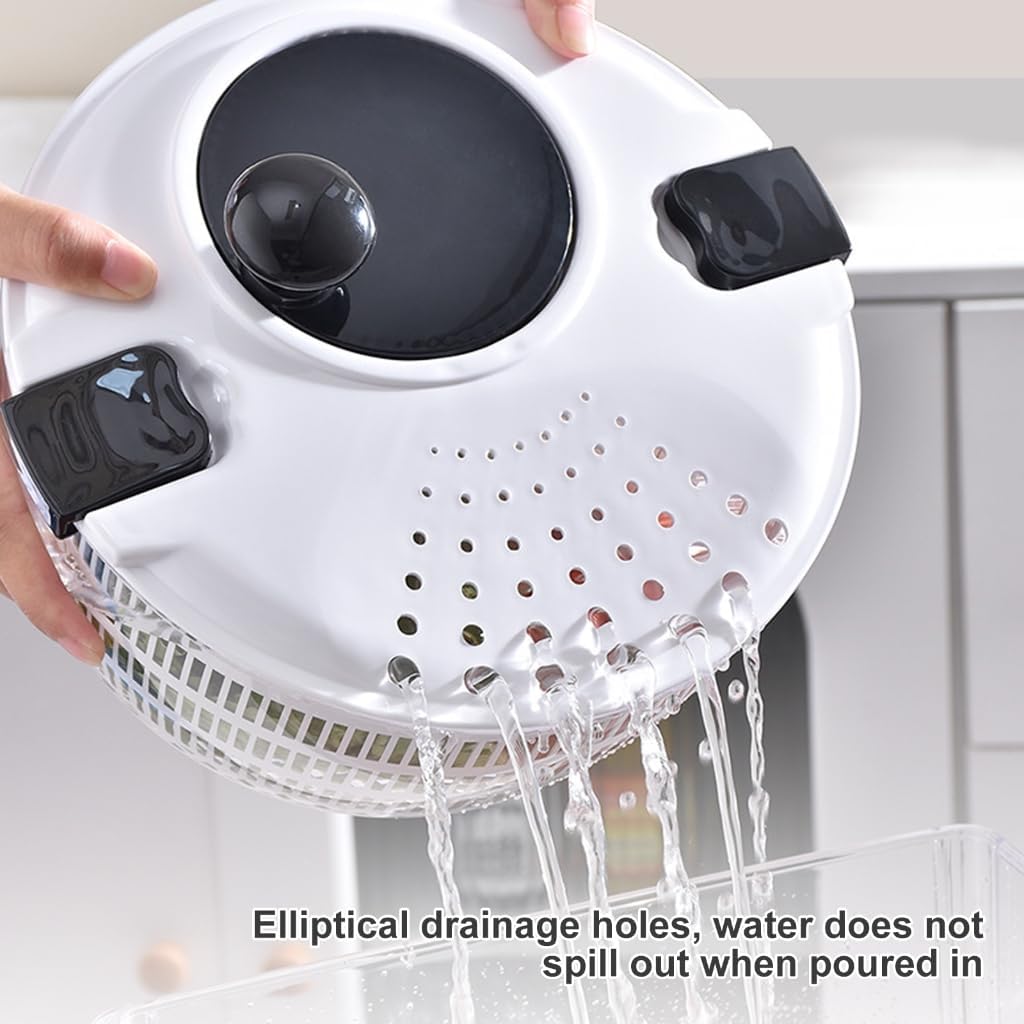 Large Capacity Hand Handle Salad Spinner For New Herbage ABS Substance Kitchen Device Easy Neat Plan