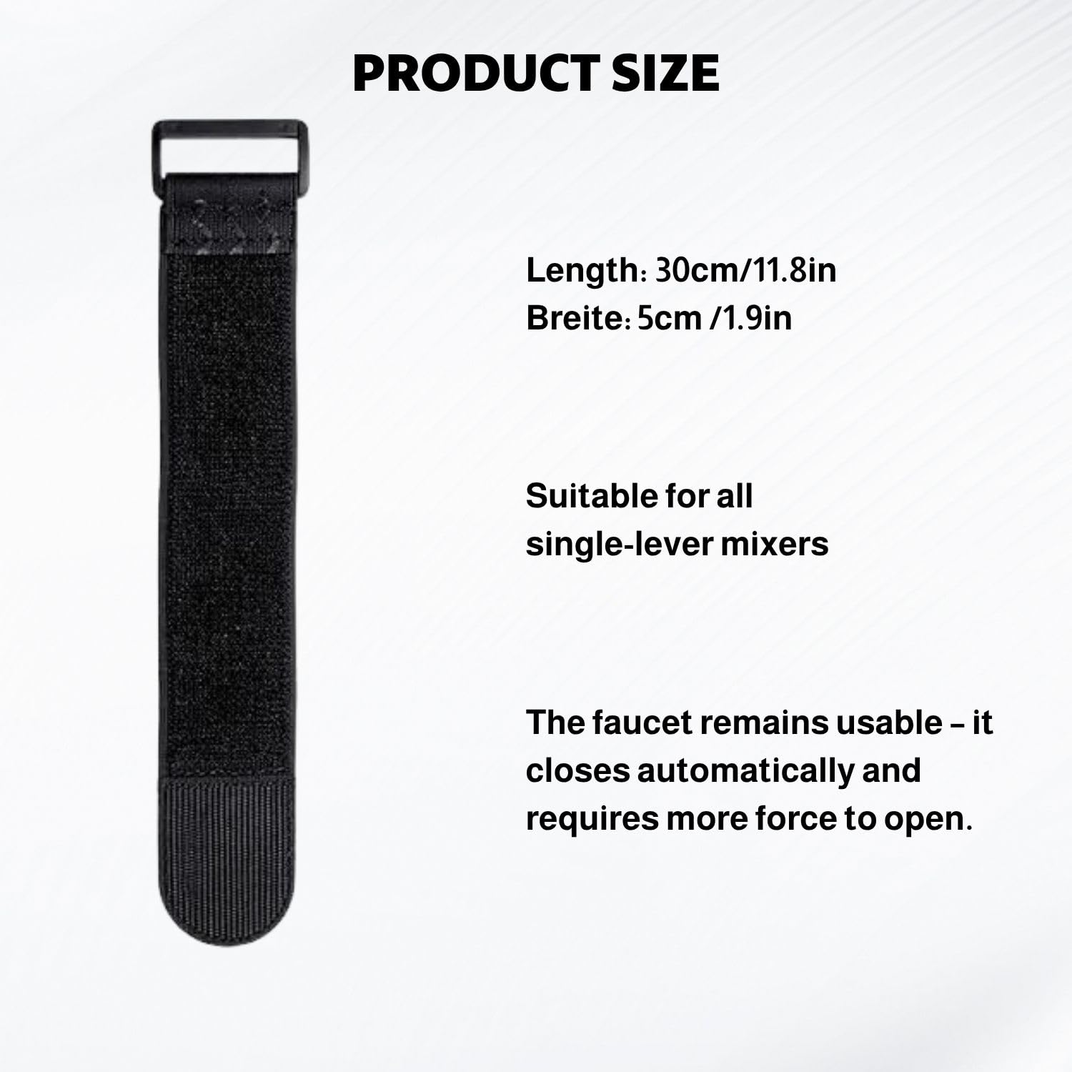 Dispositifs de sécurité pour robinets à l'épreuve des enfants, mitigeurs monocommande avec sangle élastique (5x30cm)