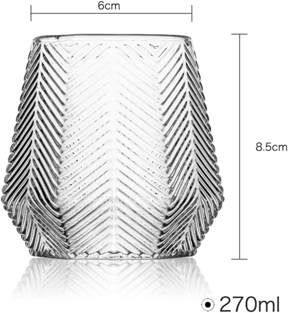 Glass Cups Diamond Pattern Drinking Glasses Transparent Glass Household Coffee Cup High Temperature Juice Cup Heat Resistant Water Cup Drinking Glasses (Color : 1 pcs) (2 pcs)