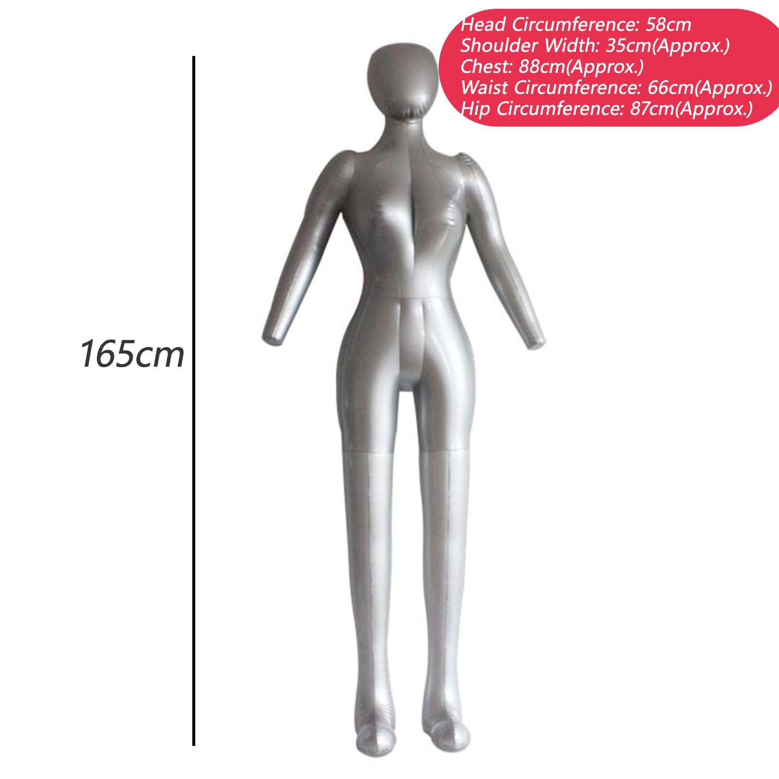 Daaxing Mannequin Gonflable Pour Femme De 165 Cm, Pour