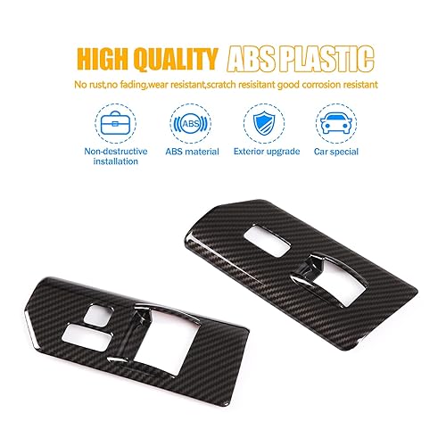 Miniatura 4 de LLKUANG Marco decorativo para ventana de automóvil con botón de elevación para Toyot FJ Cruiser 2007-2021, accesorios de interruptor de elevación de