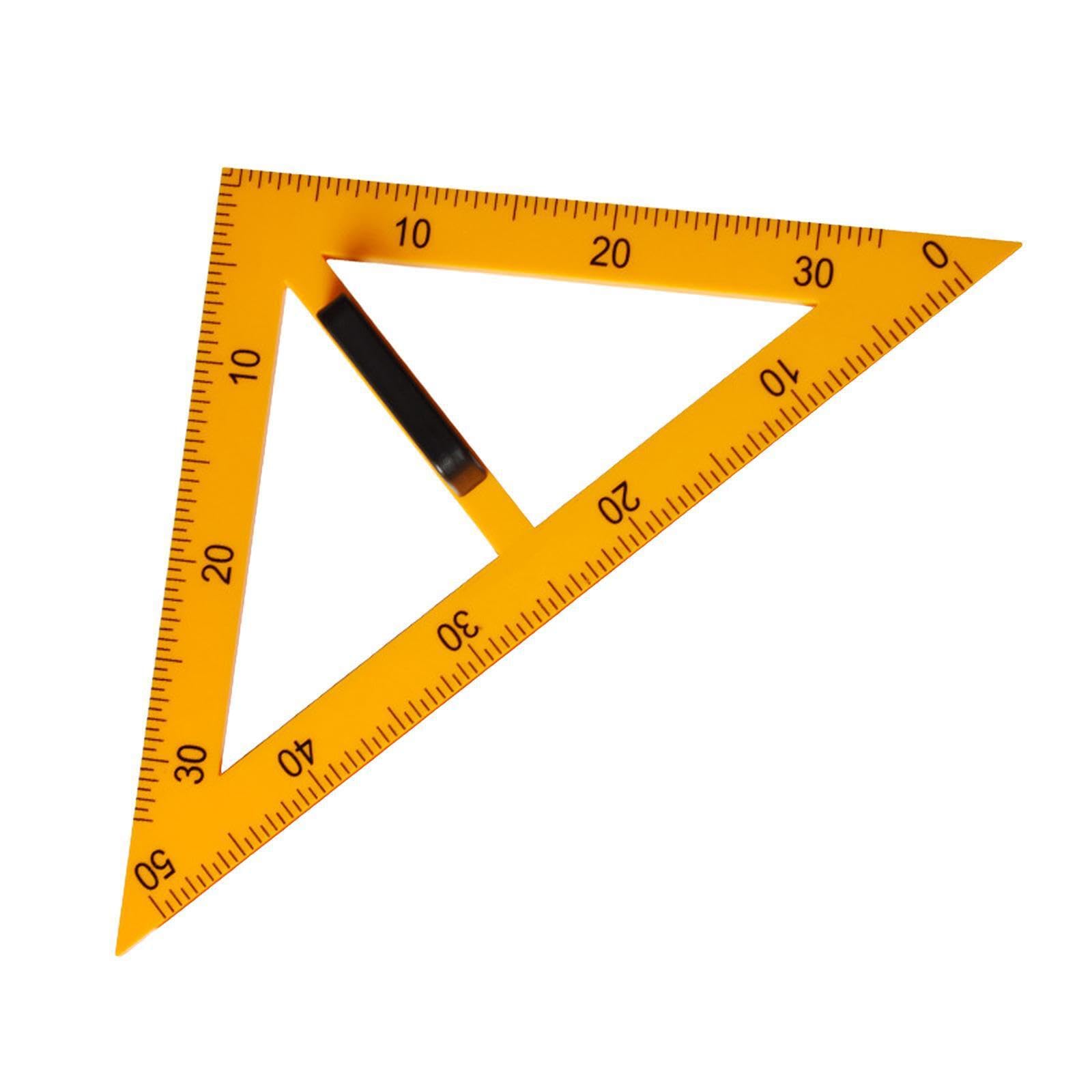 Regla de geometría matemática, equipo de entrenamiento, multifunción, con números grandes, fácil de medir para profesores, material de apoyo para